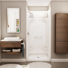 Essence SH-3636 AcrylX Alcove Center Drain Four-Piece Shower in White