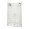 Essence SH-4834 AcrylX Alcove Center Drain Four-Piece Shower in White
