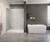 Capella 78 Screen and Return Panel for 36 in. Base with GlassShield® glass in Chrome