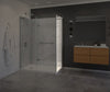 Capella 78 Screen and Return Panel for 36 in. Base with GlassShield® glass in Chrome