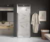 Cappadocia 35-37 x 68 in. 6 mm Pivot Shower Door for Alcove Installation with Clear glass & Round Handle in Chrome