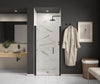 Cappadocia 35-37 x 68 in. 6 mm Pivot Shower Door for Alcove Installation with Clear glass & Round Handle in Chrome