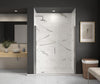 Cappadocia 57-59 x 68 in. 6 mm Pivot Shower Door for Alcove Installation with Clear glass & Round Handle in Chrome