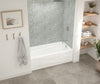 Corinthia II 60 x 30 Acrylic Alcove Left-Hand Drain Bathtub in White