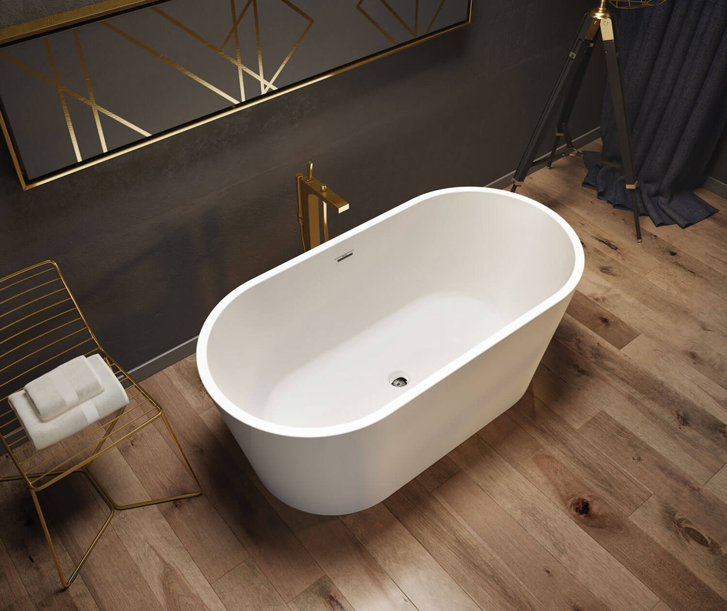 Maax Louie 6731 Acrylic Freestanding Center Drain Bathtub #106385 - Golzar Home