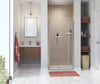 Manhattan 39-41 x 68 in. 6 mm Pivot Shower Door for Alcove Installation with Clear glass & Round Handle in Chrome