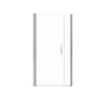 Manhattan 35-37 x 68 in. 6 mm Pivot Shower Door for Alcove Installation with Clear glass & Round Handle in Chrome