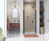 Manhattan 39-41 x 68 in. 6 mm Pivot Shower Door for Alcove Installation with Clear glass & Round Handle in Chrome
