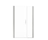Manhattan 45-47 x 68 in. 6 mm Pivot Shower Door for Alcove Installation with Clear glass & Round Handle in Chrome