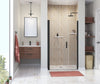 Manhattan 45-47 x 68 in. 6 mm Pivot Shower Door for Alcove Installation with Clear glass & Round Handle in Chrome