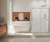 Manhattan Rectangular Shelf with Glass in Glossy White