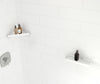 Manhattan Rectangular Shelf with Glass in Glossy White