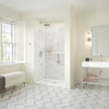Neptune Viva 45 in. Long Shelf in Matte White/Matte Black