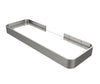 Manhattan Rectangular Shelf with Glass in Glossy White