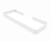 Manhattan Rectangular Shelf with Glass in Glossy White
