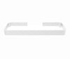 Manhattan Rectangular Shelf with Glass in Glossy White