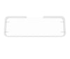 Manhattan Rectangular Shelf with Glass in Glossy White