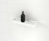 Manhattan Rectangular Shelf with Glass in Glossy White