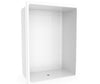 Outlook BFS-6036A Acrylic Alcove Center Drain Beveled Threshold One-Piece Shower in White