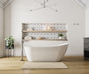 Sinfoni 67 x 29 Acrylic Freestanding End Drain Bathtub in White with White Skirt