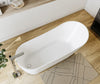 Sinfoni 67 x 29 Acrylic Freestanding End Drain Bathtub in White with White Skirt