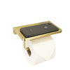 Madison Toilet Paper Single Holder With Shelf - Golzar Home