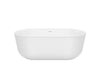 Malindi 67 x 30 Acrylic Freestanding Oval Center Drain Bathtub in White