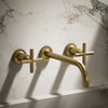 Purist® Wall-mount bathroom sink faucet trim with Cross handles, 1.2 gpm