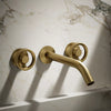 Components® Wall-mount bathroom sink faucet Industrial handle trim
