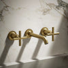Purist® Wall-mount bathroom sink faucet trim with Cross handles, 1.2 gpm