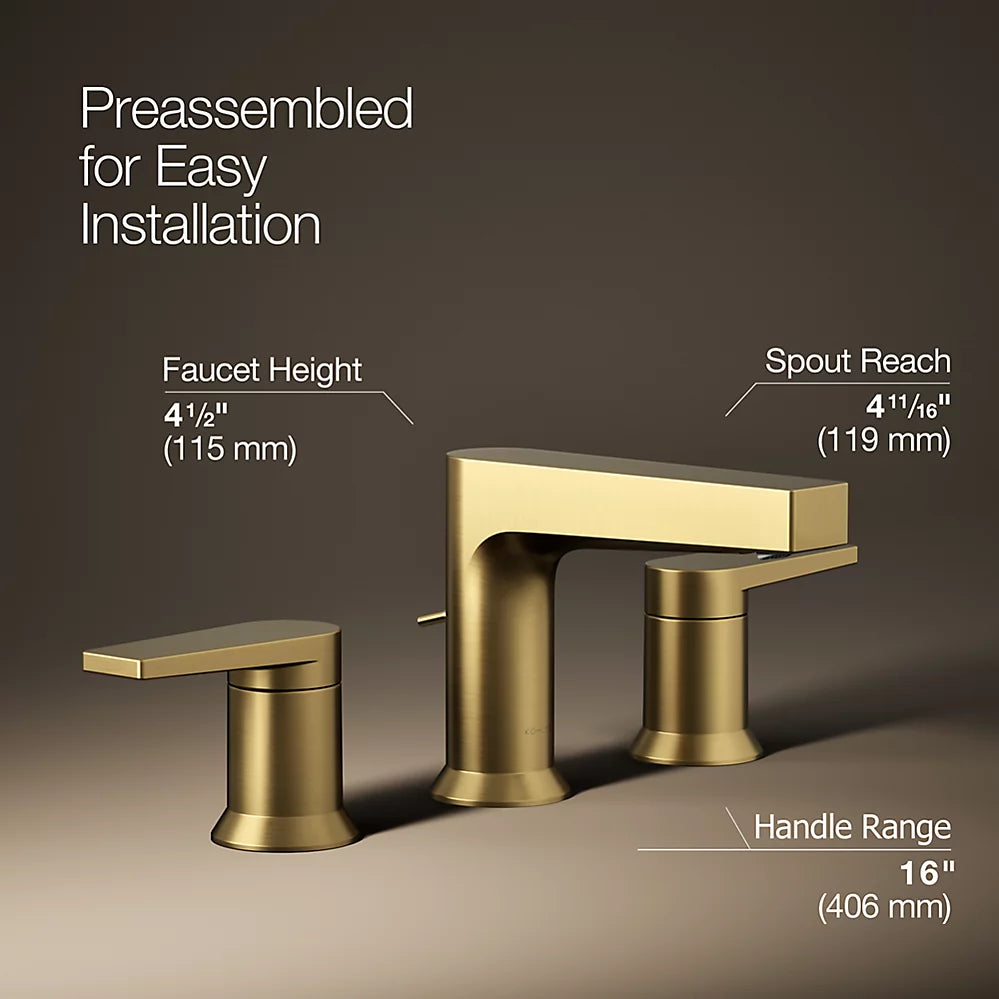 Taut® Widespread bathroom sink faucet, 1.2 gpm