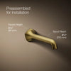 Occasion® Wall-mount bathroom sink faucet spout with Straight design, 1.2 gpm