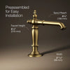 Artifacts® Bathroom sink faucet spout with Column design, 1.2 gpm
