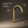 Components® Bathroom sink faucet spout with Tube design, 1.2 gpm