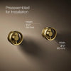 Components® Wall-mount bathroom sink faucet Industrial handle trim