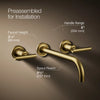 Purist® Wall-mount bathroom sink faucet trim with Lever handles, 1.2 gpm