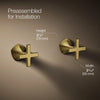 Occasion® Wall-mount bathroom sink faucet Cross handle trim, 1.2 gpm