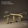 Purist® Widespread bathroom sink faucet with Lever handles, 1.2 gpm