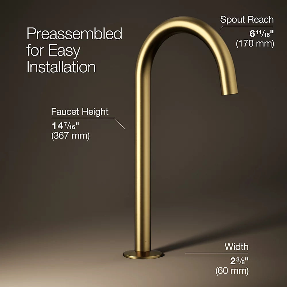 Components® Bathroom sink faucet spout with Tube design, 1.2 gpm