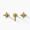 Purist® Wall-mount bathroom sink faucet trim with Cross handles, 1.2 gpm