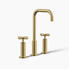 Purist® Widespread bathroom sink faucet with Cross handles, 1.2 gpm
