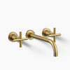 Purist® Wall-mount bathroom sink faucet trim with Cross handles, 1.2 gpm