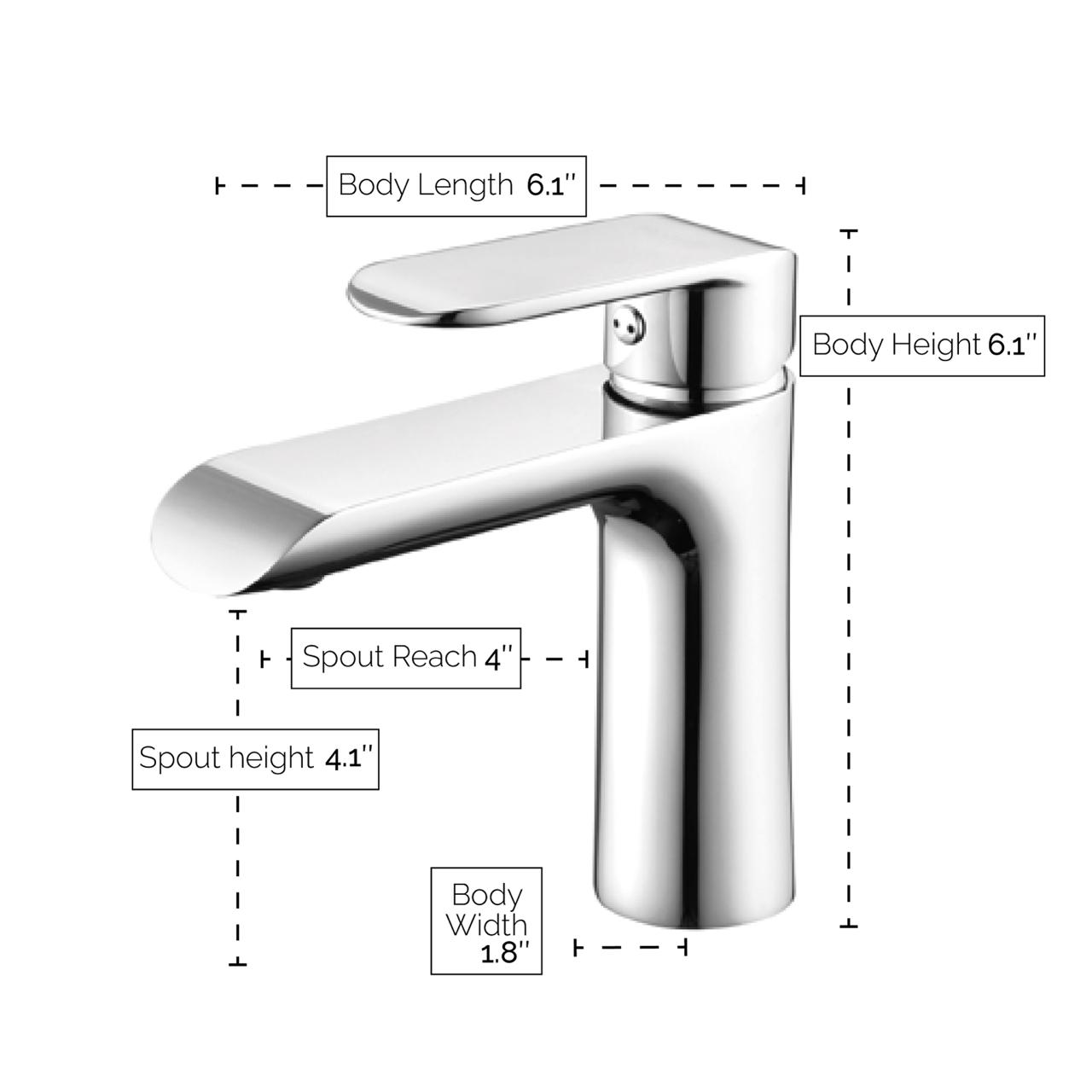 Melnick Single-Hole Bathroom Faucet By Visentin - Golzar Home