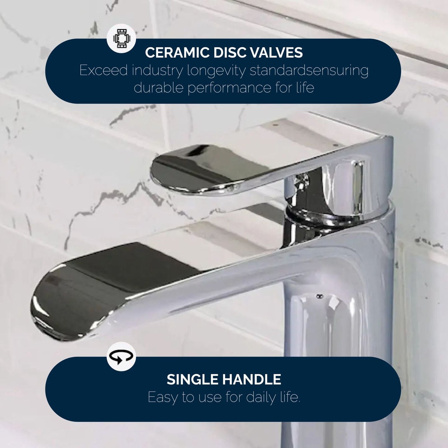 Melnick Single-Hole Bathroom Faucet By Visentin - Golzar Home