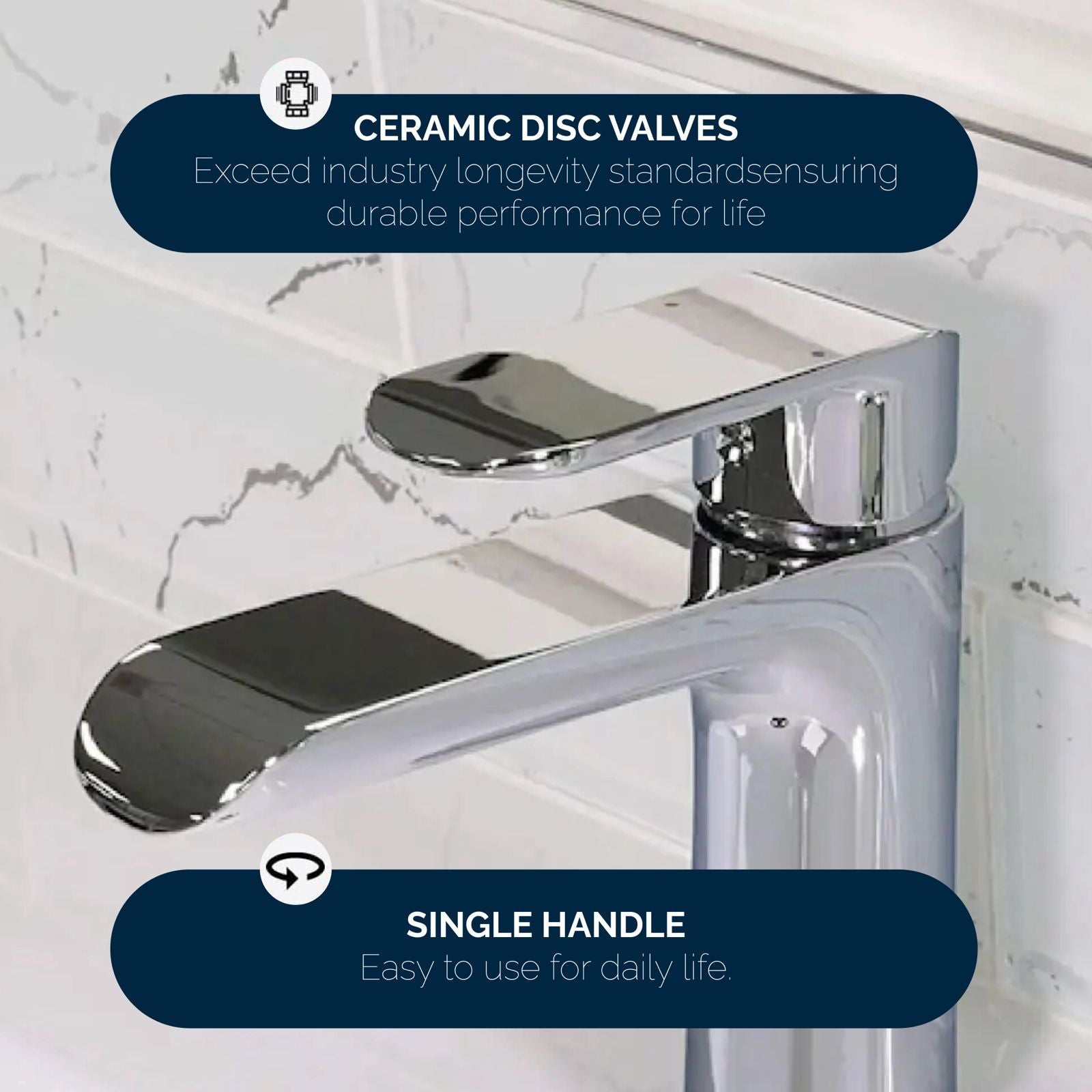 Melnick Single-Hole Bathroom Faucet By Visentin - Golzar Home