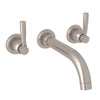 Perrin & Rowe Holborn Wall Mount 3-Hole Tubular Spout Tub Set - With Metal Lever Handle.3331LS