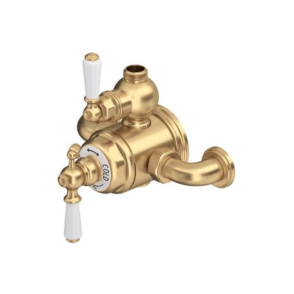 Perrin & Rowe Edwardian Exposed Thermostatic Valve With Volume & Temperature Control - With Metal Lever Handle.5550L