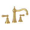 Perrin & Rowe Georgian Era Column Spout Widespread Faucet - With Metal Lever Handle.3723LS-APC