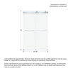 Neptune Barena 44-48 x 76 in. 8mm Bypass Shower Door for Alcove Installation with Clear Glass in Chrome
