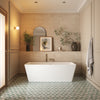 Neptune Bern 6731 AFR Acrylic Freestanding Center Drain Bathtub in White